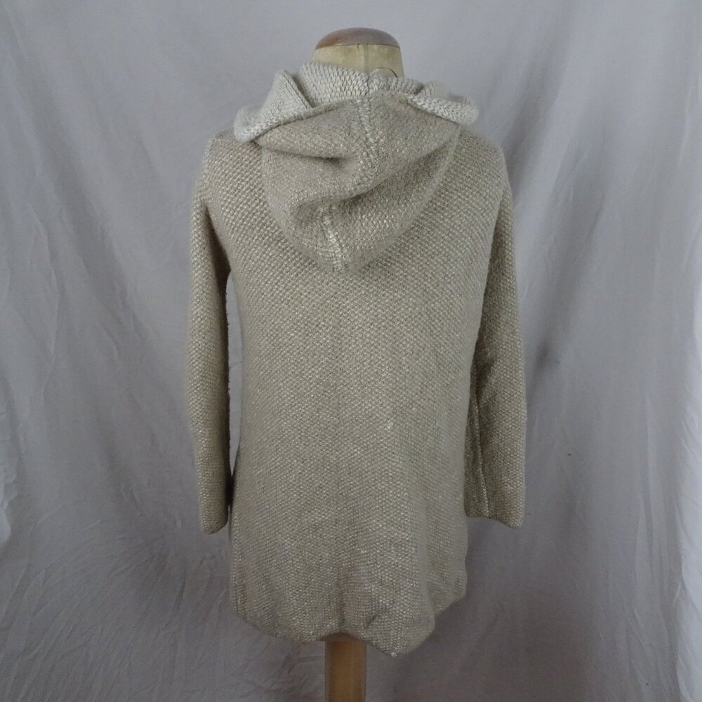 Zara Knit Women Hooded Cardigan Sweater with Pockets Size M - Picture 3 of 8